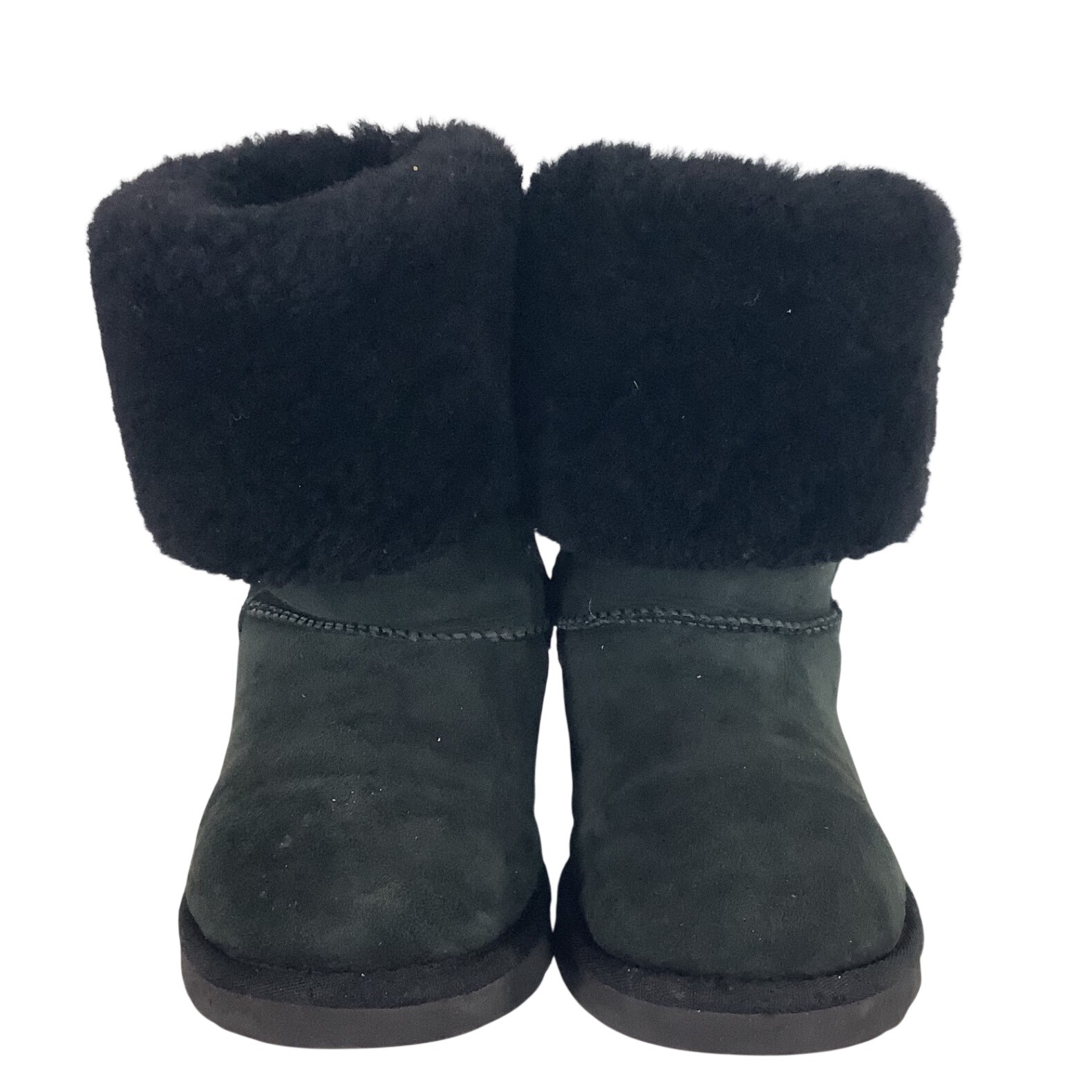 Ugg Australia 5815 Classic Tall Black Suede Shearling Boots Womens 8